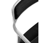 Vipp 452 Swivel tuoli, kiillotettu runko - musta nahka, pyörät, näkymä 5