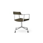 Vipp 452 Swivel tuoli, kiillotettu runko - bosco nahka, pyörät, näkymä 7