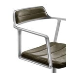 Vipp 452 Swivel tuoli, kiillotettu runko - bosco nahka, pyörät, näkymä 3