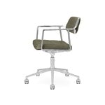 Vipp 453+ Swivel chair, polished frame - bosco green leather, with castors, extra image
