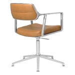 Vipp 453+ Swivel chair, polished frame - camel leather, with gliders, extra image