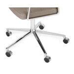 Vipp 453+ Silla giratoria, estructura pulida - Tide dark sand, con ruedas, imagen extra