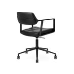 Vipp 453+ Swivel chair, black frame - black leather, with castors, extra image