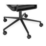 Vipp 453+ Swivel chair, black frame - black leather, with castors, extra image
