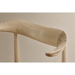 Warm Nordic Cow Horn chair, oiled oak - leather