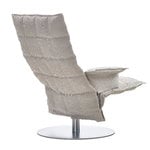 Woodnotes K chair with armrests, swivel plate base, stone/white, extra image