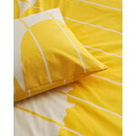 Marimekko Taie d’oreiller Vesi Unikko, 50 x 60 cm, jaune printemps - écru