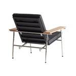 YK collection Triennale chair, oak - black, black cushions with buttons, extra image