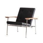 YK collection Triennale chair, oak - black, black cushions with buttons, extra image