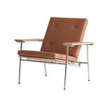 YK collection Triennale chair, roble, cojines marrón coñac con botones, imagen extra
