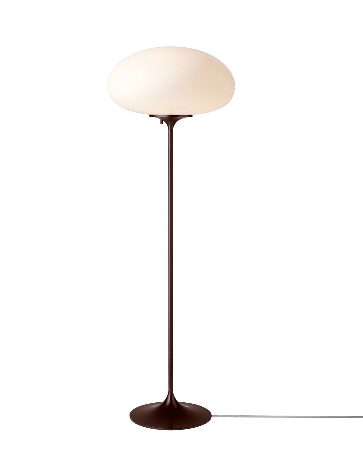 GUBI Stemlite floor lamp, 110 cm, black red - opal | Finnish Design Shop