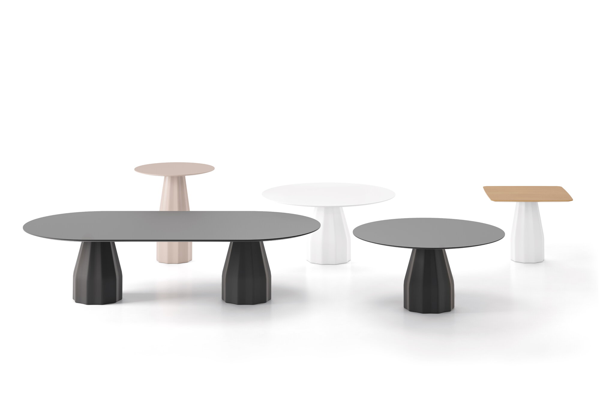 ひでお様限定！【Viccarbe】BURIN TABLE ブラック120Φ Viccarbe Burin table, 120 cm, black - lacquered black