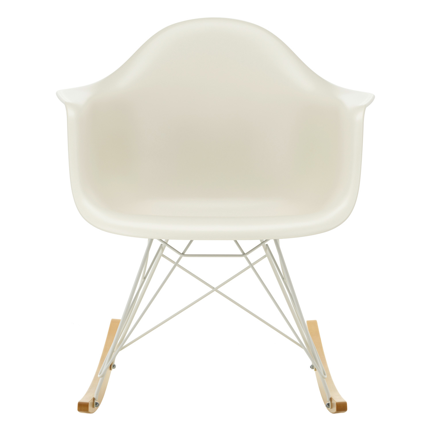 Vitra Eames RAR rocking chair, pebble RE - white - maple | Finnish ...