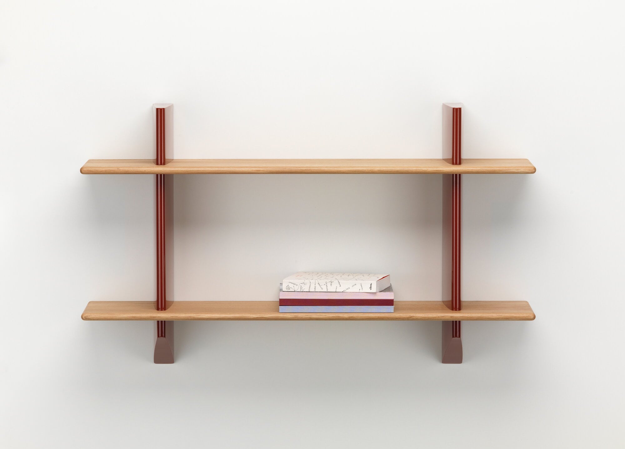 Vitra Rayonnage Mural shelf, Japanese red - oak | Finnish Design Shop