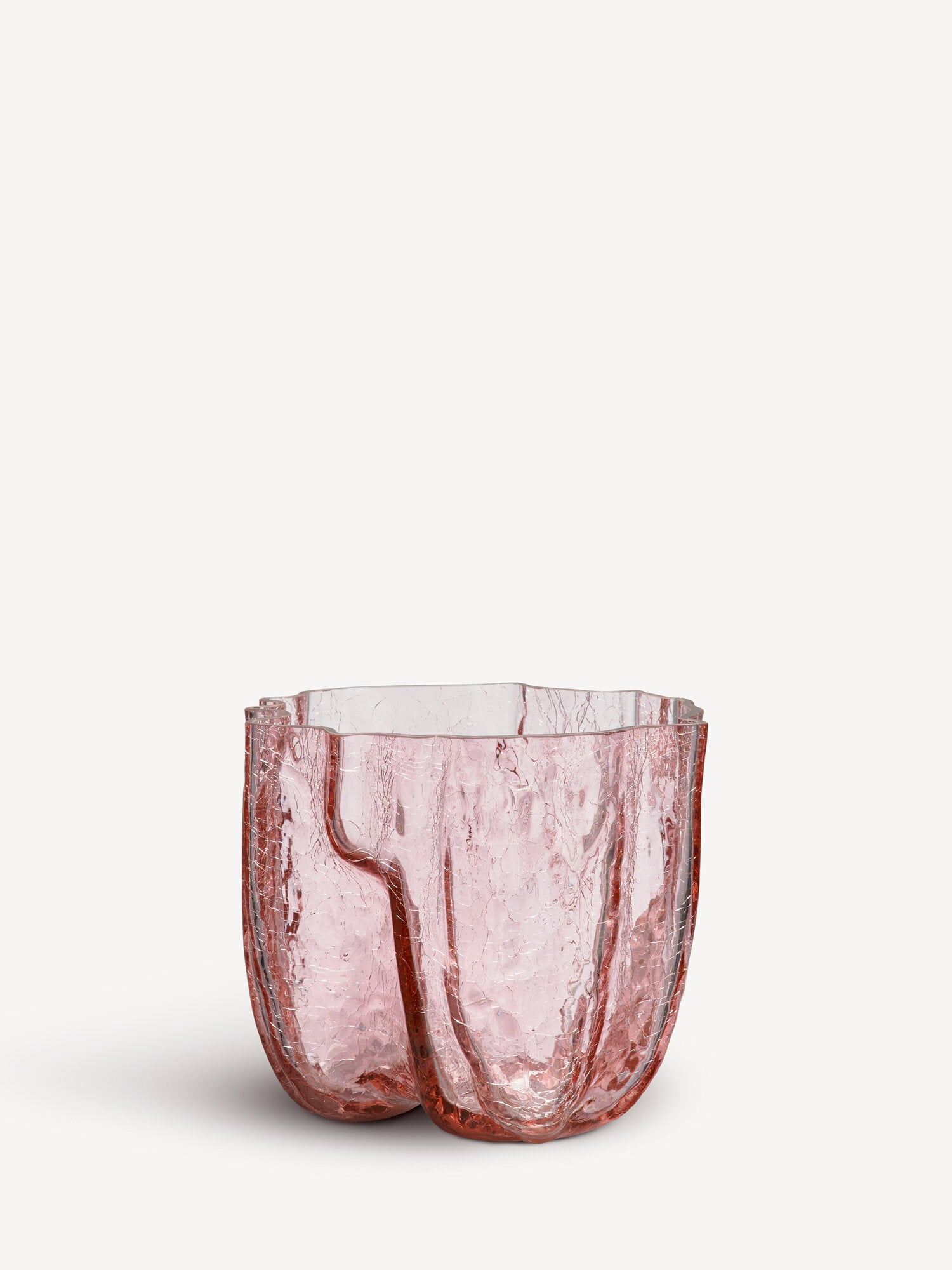 Kosta Boda Crackle vase, 175 mm, pink | Finnish Design Shop