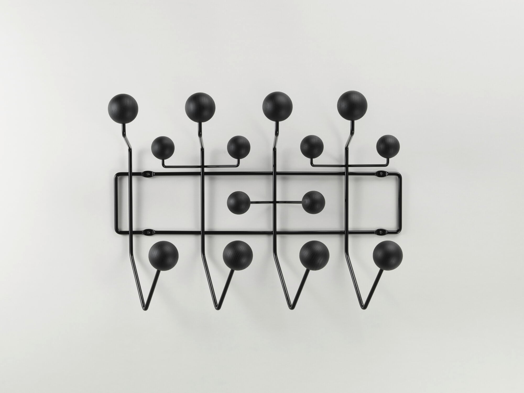 Menu Afteroom Appendini A Parete, Metallo Verniciato, Nero, Design Scandinavo, Larghezza 2 Cm - 3
