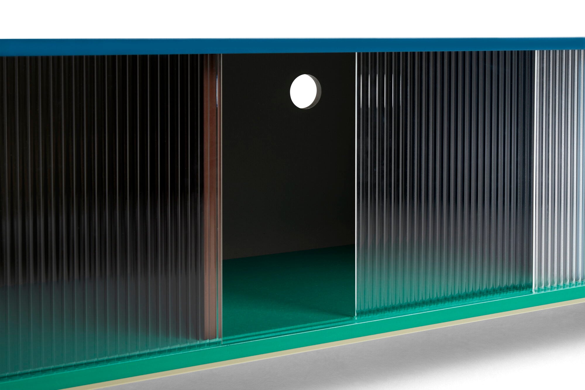 HAY Colour Cabinet w/ glass doors, floor, 180 cm, multicolour