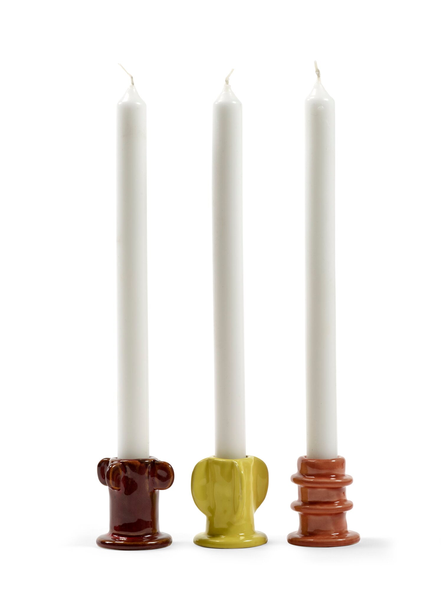 “02” Molly Stoneware Taper Candle Holders