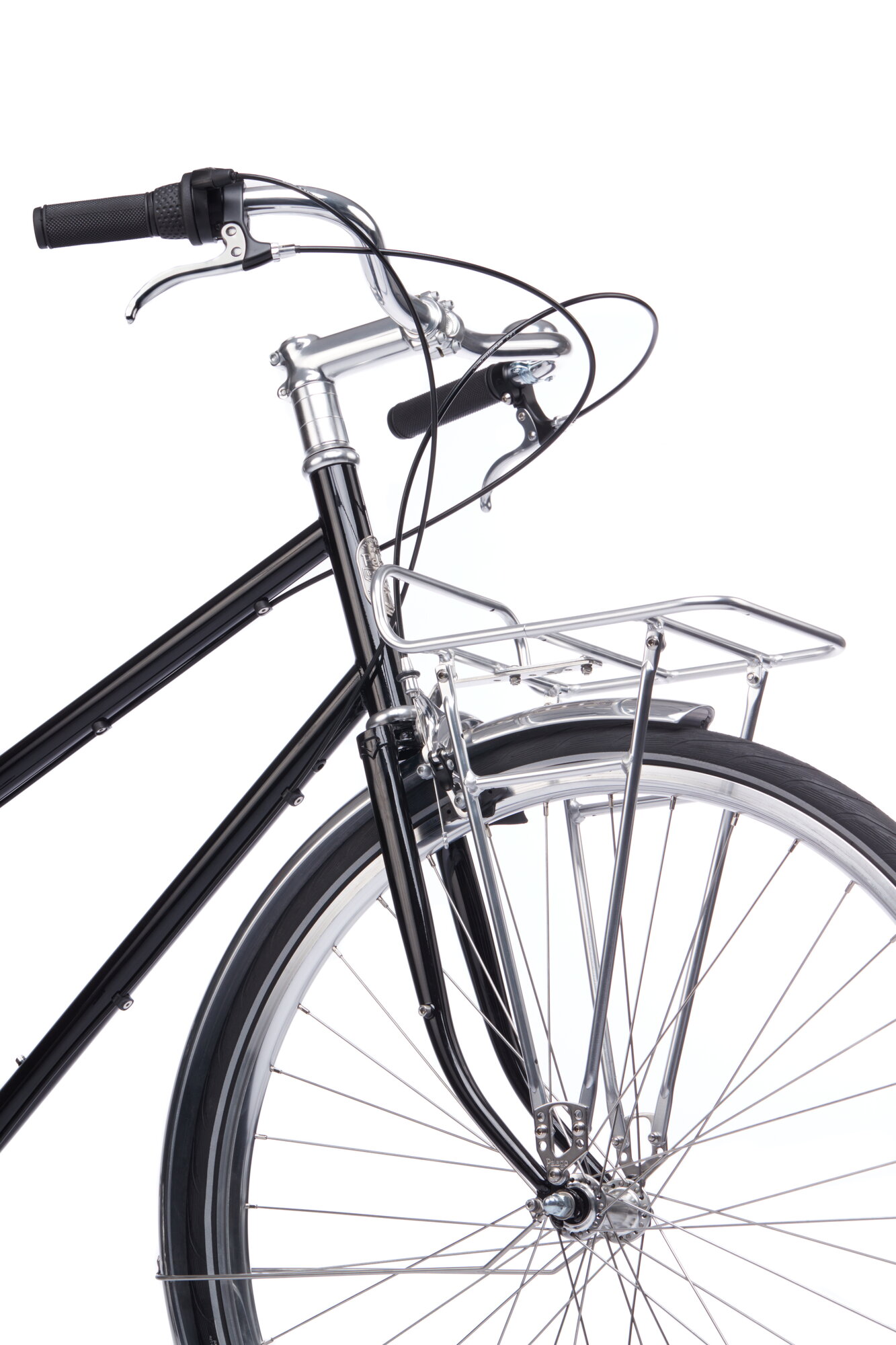 Pelago Bicycles Commuter Front Rack, M, polished aluminium