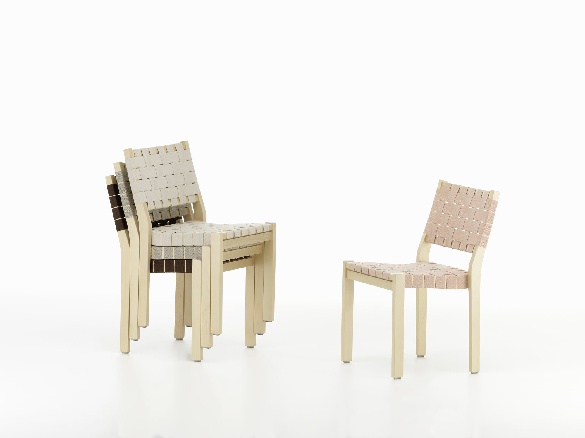 Artek Aalto chair 611, birch - black webbing | Finnish Design Shop