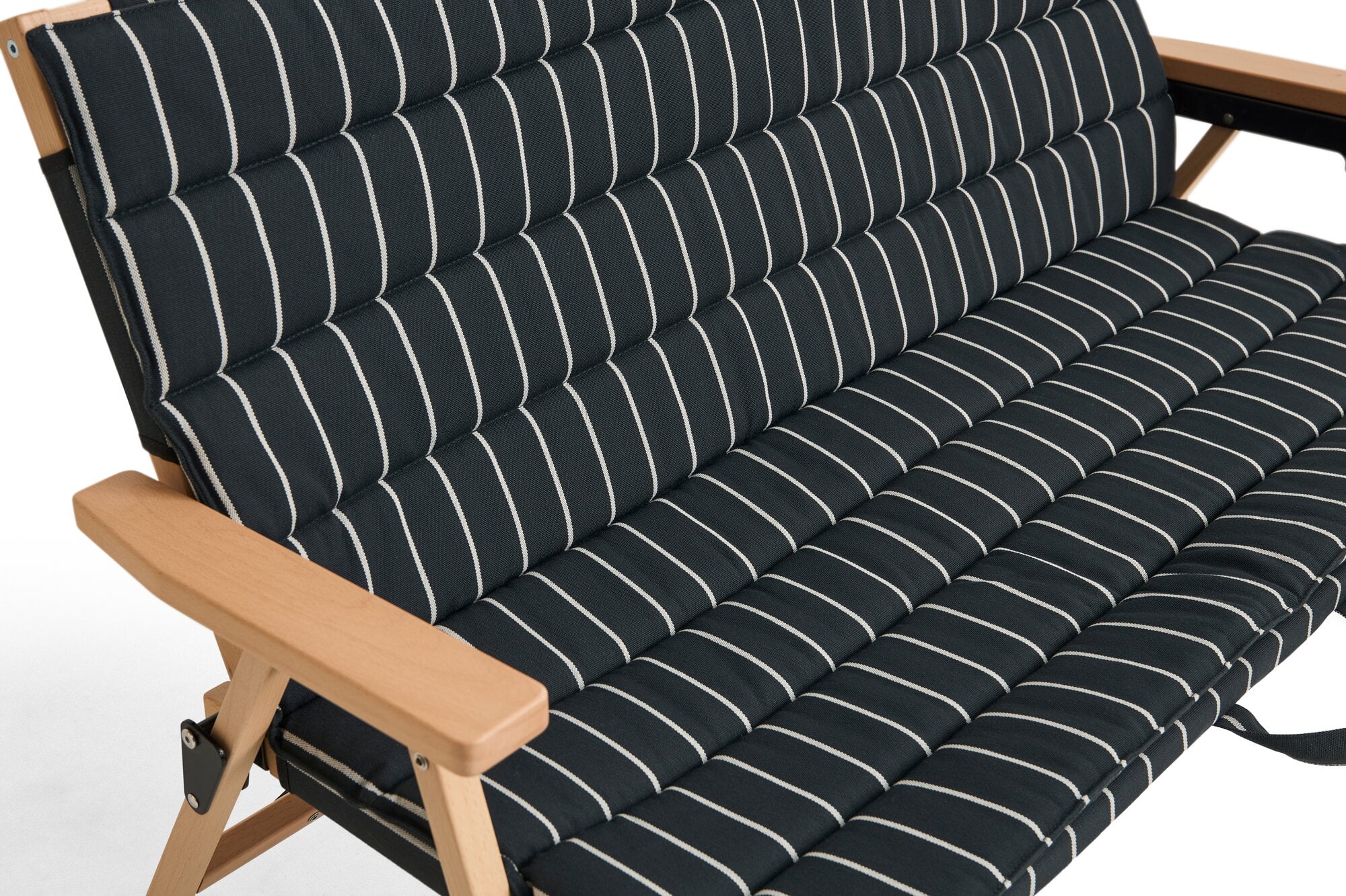 HAY Outdoor Market sofa cushion, black - beige stripe | Finnish Design Shop