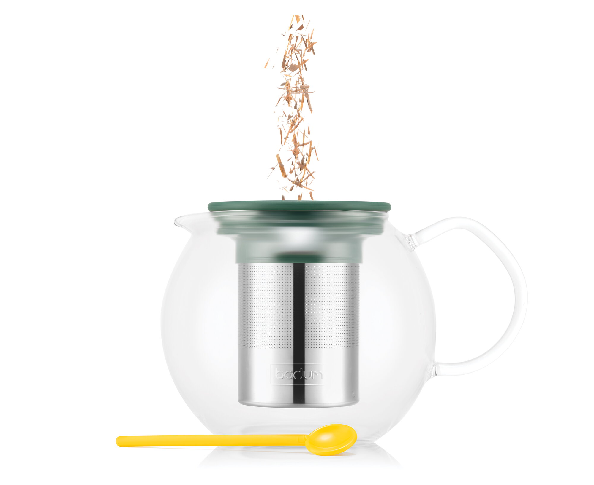Bodum Assam teapot with spoon, 1,0 l, yellow - lilac | Finnish Design Shop