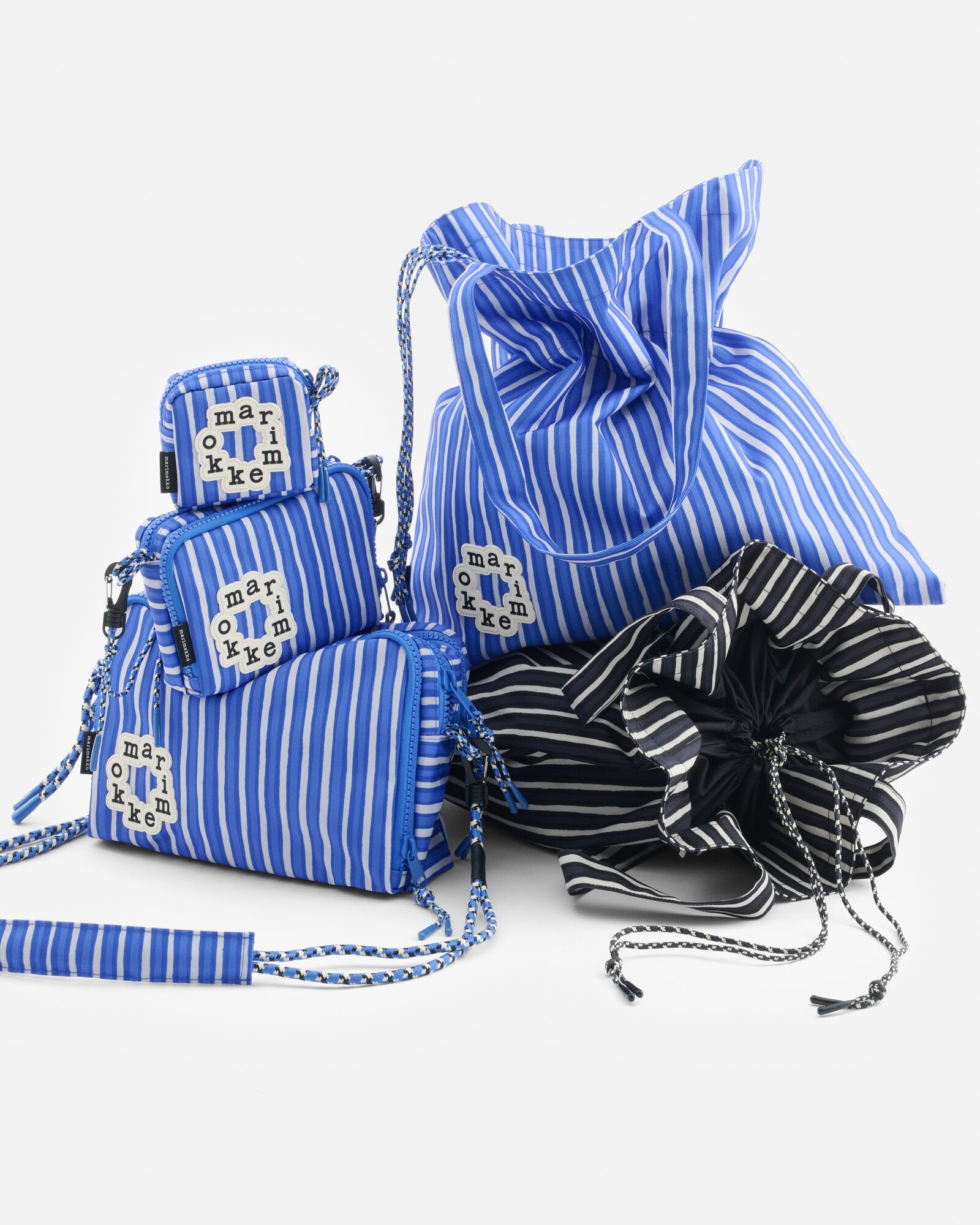 Marimekko Metka Piccolo Kioski shoulder bag, blue - light blue