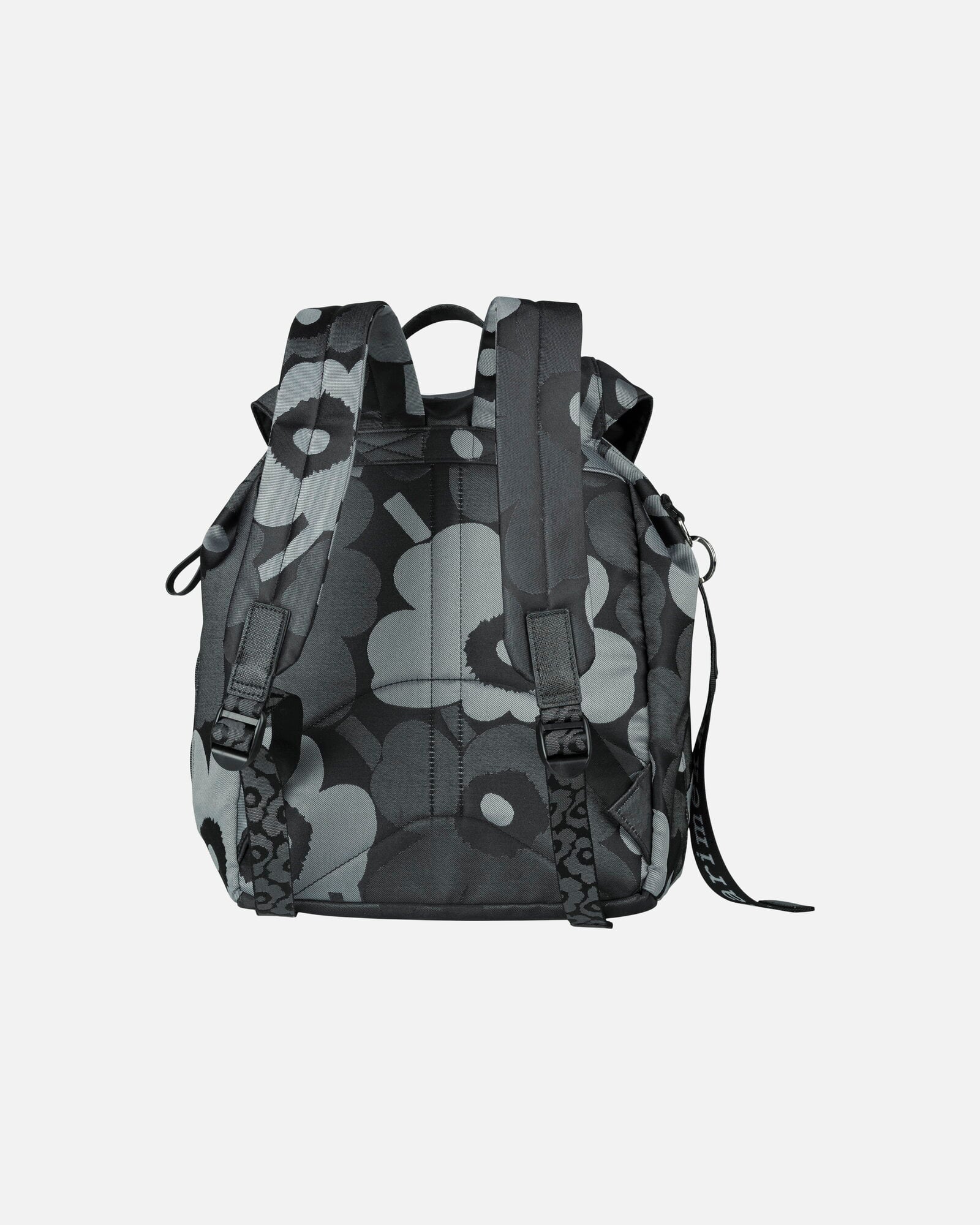 Marimekko Everything backpack, L, Unikko grey - dark grey - black