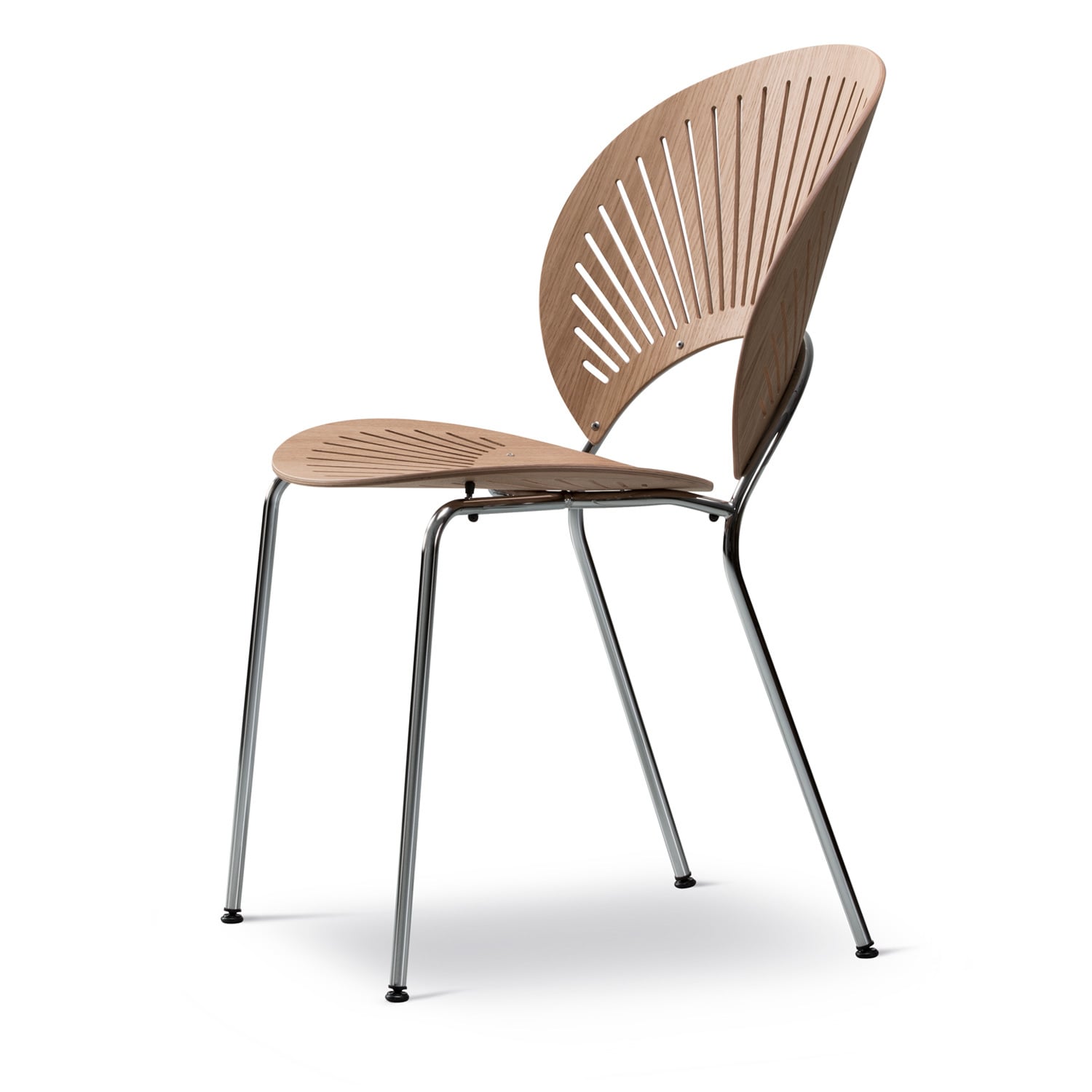 Fredericia Trinidad chair, lacquered oak - chrome | Finnish Design