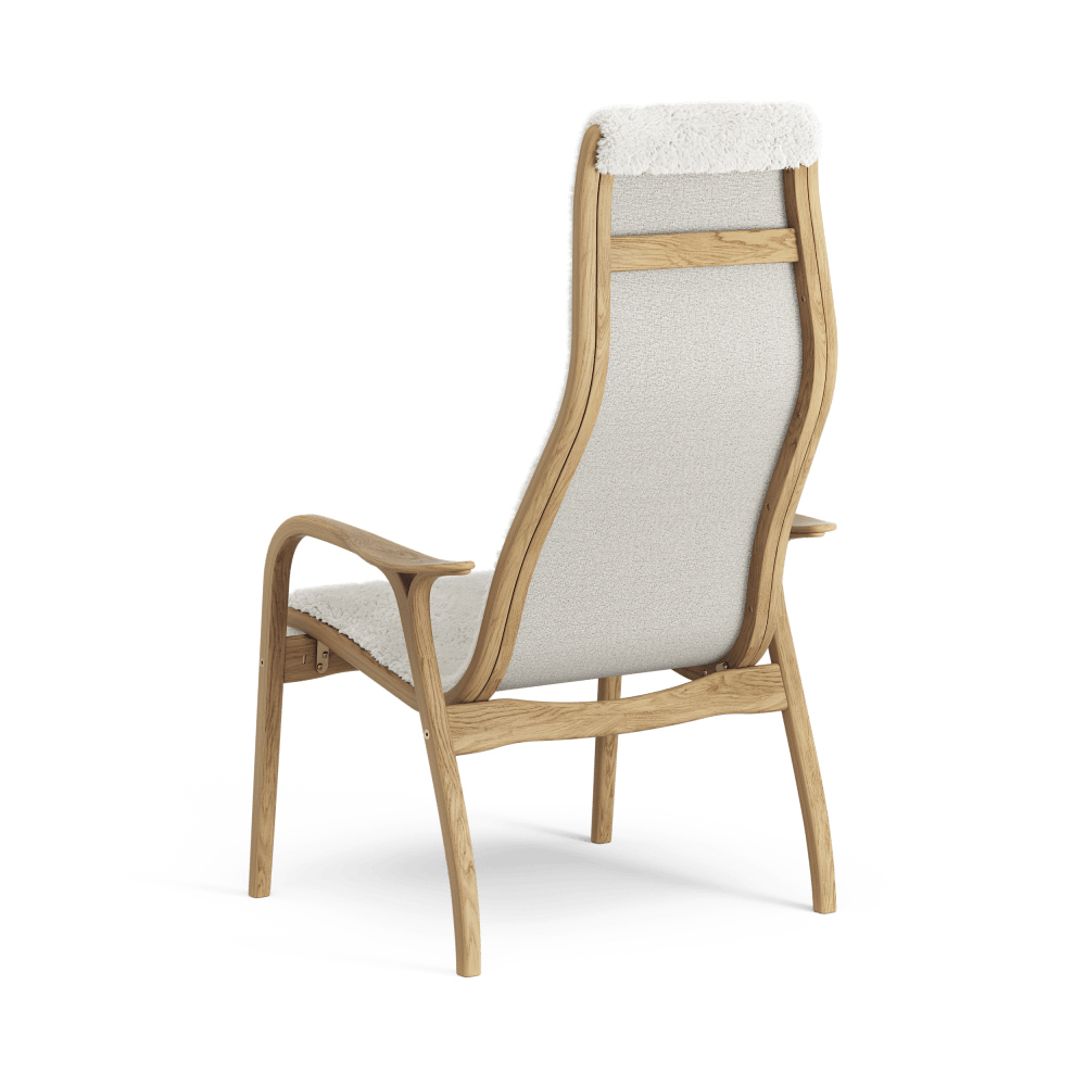 Swedese Lamino easy chair, sheepskin, off-white | Finnish