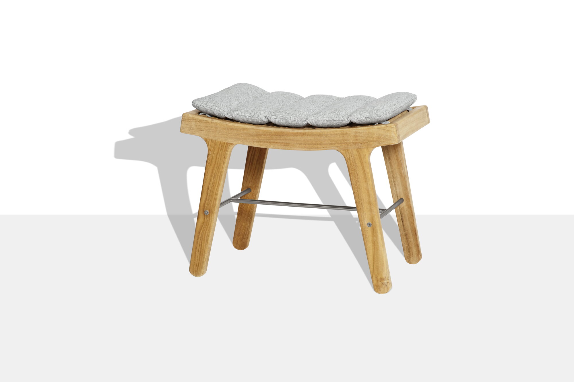 Sibast RIB pall, teak - rostfritt stål | Finnish Design Shop