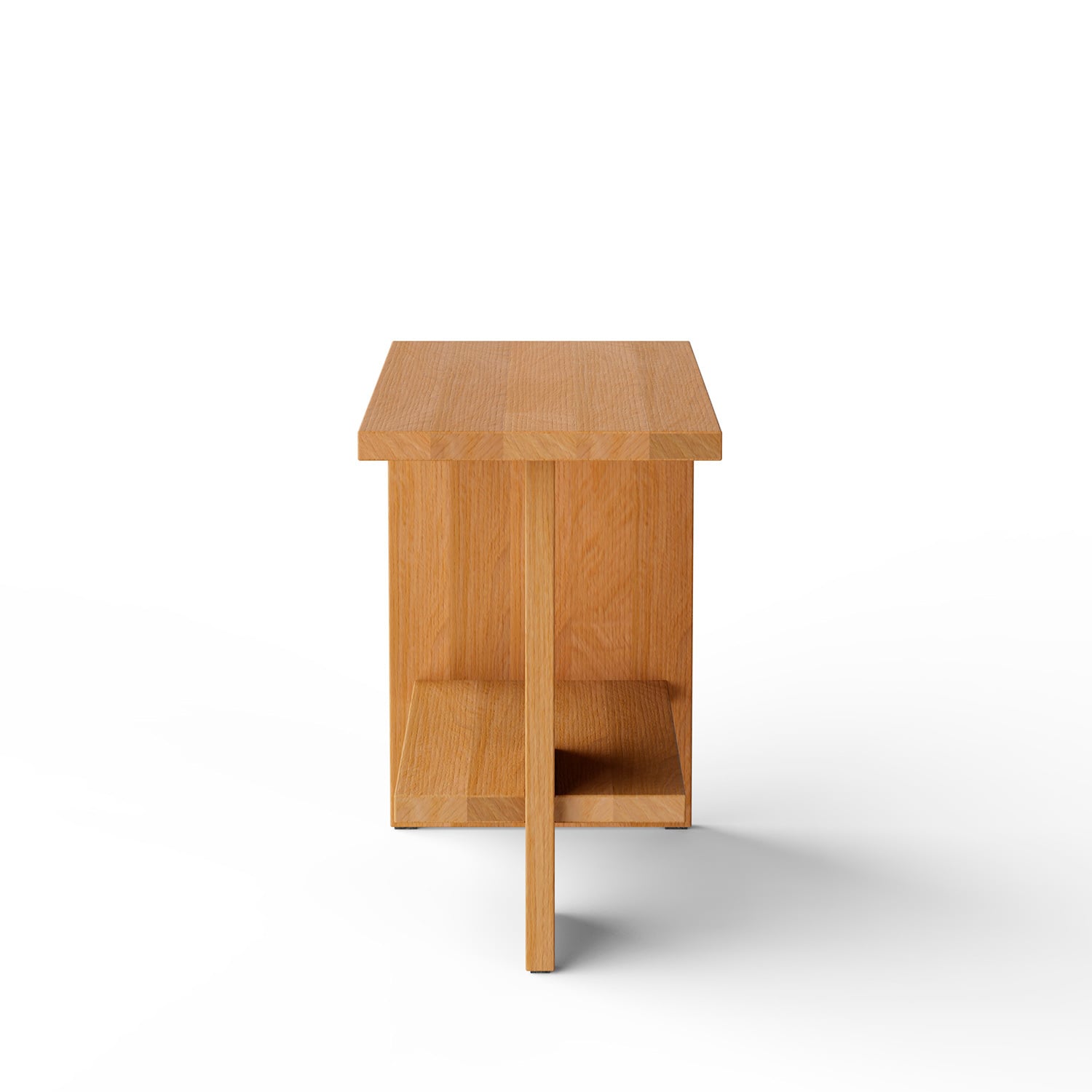 Nine Tee side table, rectangular, oiled oak | Finnish Design Shop