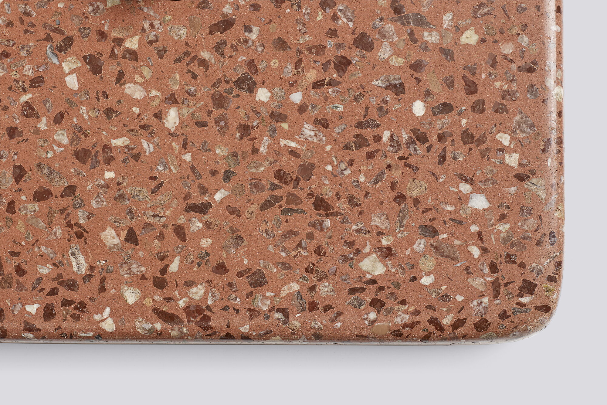 HAY Terrazzo table, 70 cm, sky grey - red | Finnish Design Shop