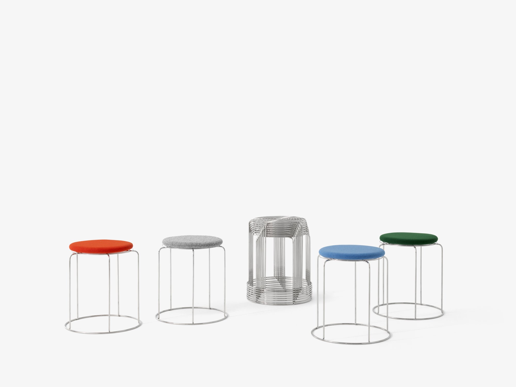 &Tradition Wire Stool VP11, stainless steel | Finnish Design