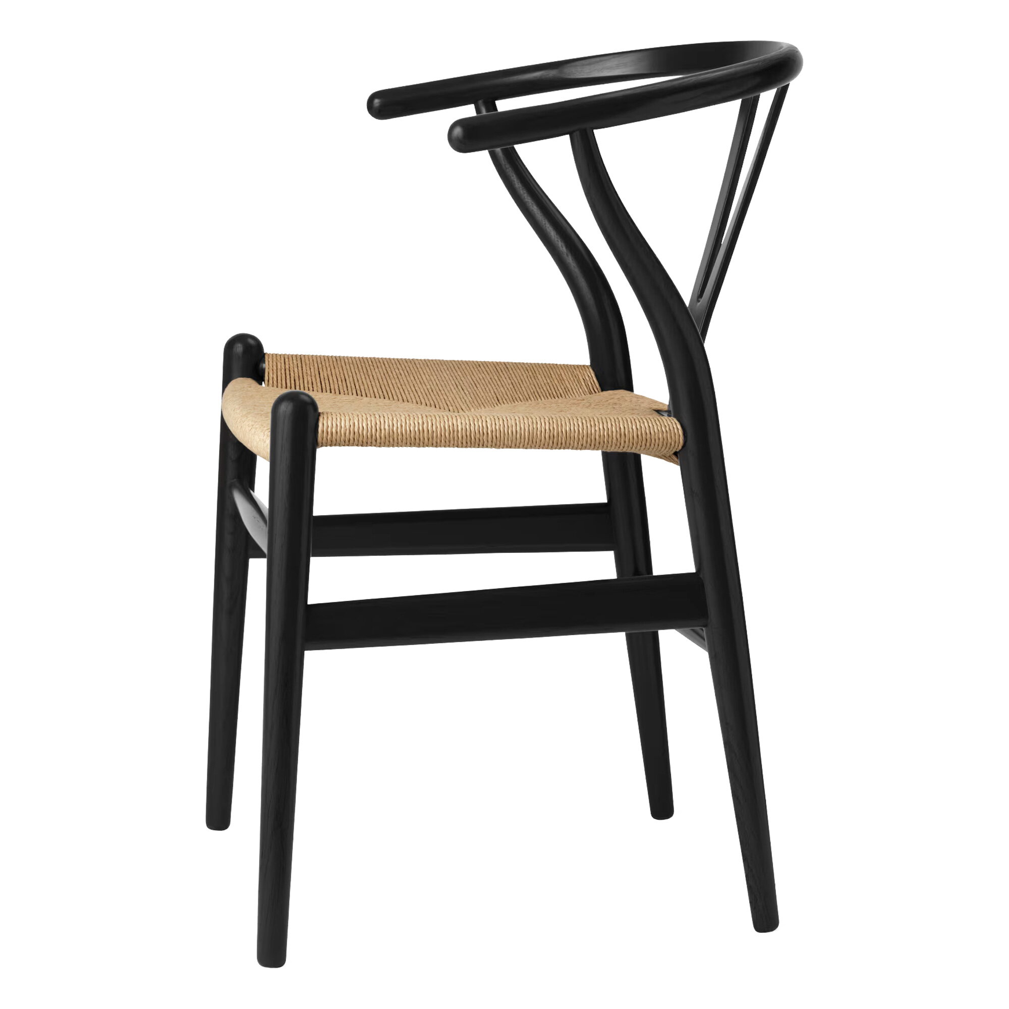 Carl Hansen & Søn CH24 Wishbone chair, black oak - natural cord