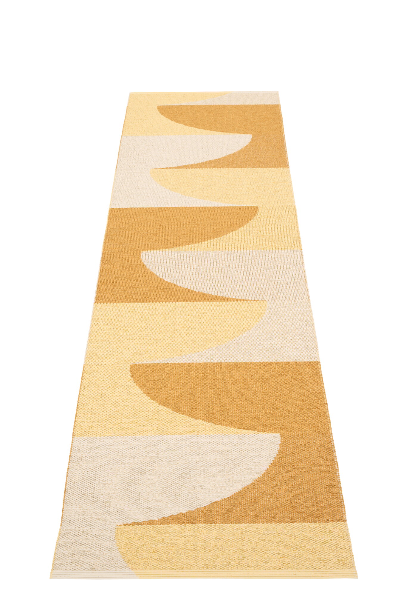 Pappelina Hill rug, 70 x 270 cm, ochre - pale yellow - cream | Finnish ...