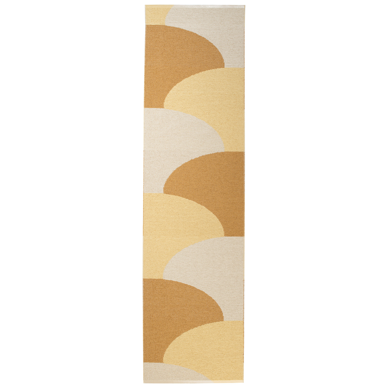 Pappelina Hill rug, 70 x 270 cm, ochre - pale yellow - cream | Finnish ...