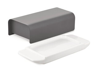 Alessi Mattina butter dish, dark grey, extra image