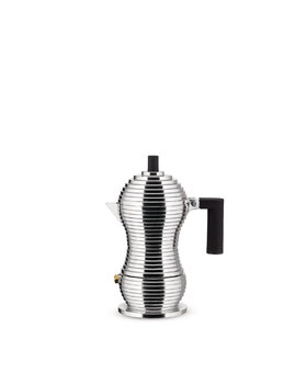 Alessi Pulcina induktio espressopannu, 3 kuppia, alumiini - musta, tuotteen lisäkuva