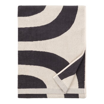 Marimekko Melooni bath towel, 75 x 150 cm, charcoal - natural white