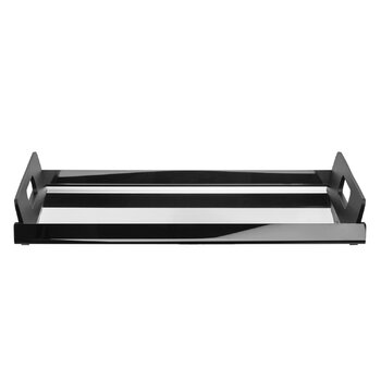 Alessi Vassily rectangular tray with handles, stainless steel - black, extra image