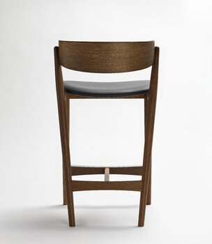 Sibast No 7 bar stool, 65 cm, smoked oak - black leather