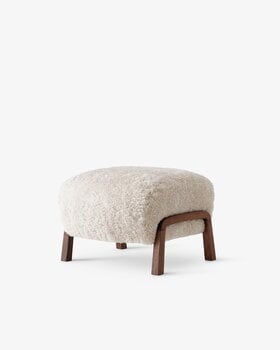 &Tradition Wulff ATD2 lounge chair and ATD3 pouf, Moonlight - walnut