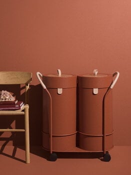 Mizetto Set Bin There, carrello e 2 cestini, L, marrone rame