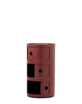 Kartell Componibili säilytyskaluste, 3-osainen, burgundy, tuotteen lisäkuva