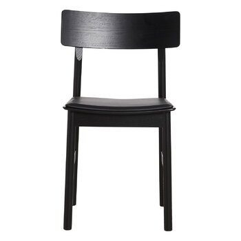Woud Pause dining chair 2.0, black - black leather