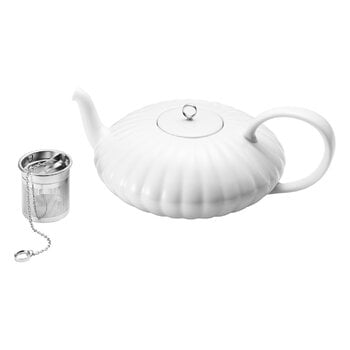 Georg Jensen Bernadotte tea pot, 1,2 L, porcelain - stainless steel