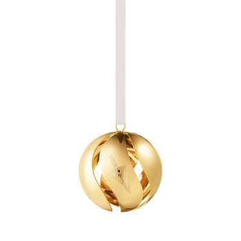Georg Jensen Keräiltävä koriste 2022, pallo, kullattu messinki