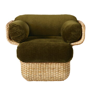 GUBI Basket lounge chair, rattan - Mumble 40