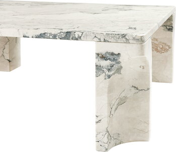 GUBI Doric coffee table, 80 x 80 cm, electric grey limestone